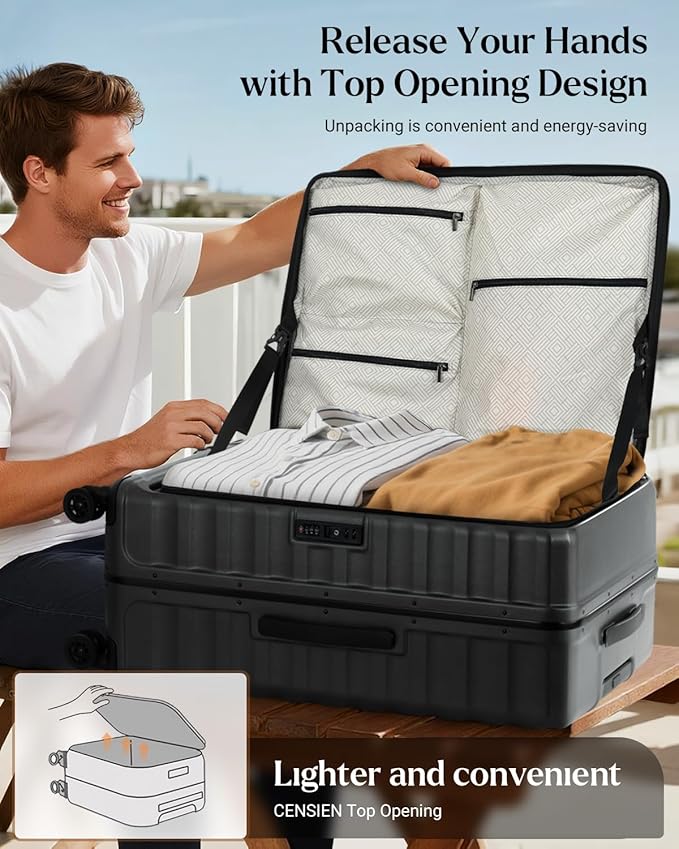 Luggage Sets 2 Pieces, 20/28 Inch PC Hardshell Suitcase - Image 2