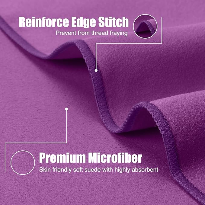 Quick Dry Travel Towel, 3 Sizes 1 Pack Camping Microfiber Towel, Lightweight - Image 3