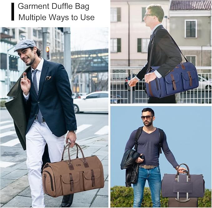 Modoker Garment Convertible Weekender Bag, Carry on Canvas Garment Duffle Bag - Image 7