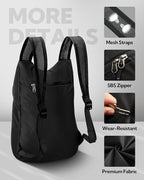 WATERFLY Foldable Lightweight Hiking Backpack: 15L Packable Traveling Daypack - Image 4
