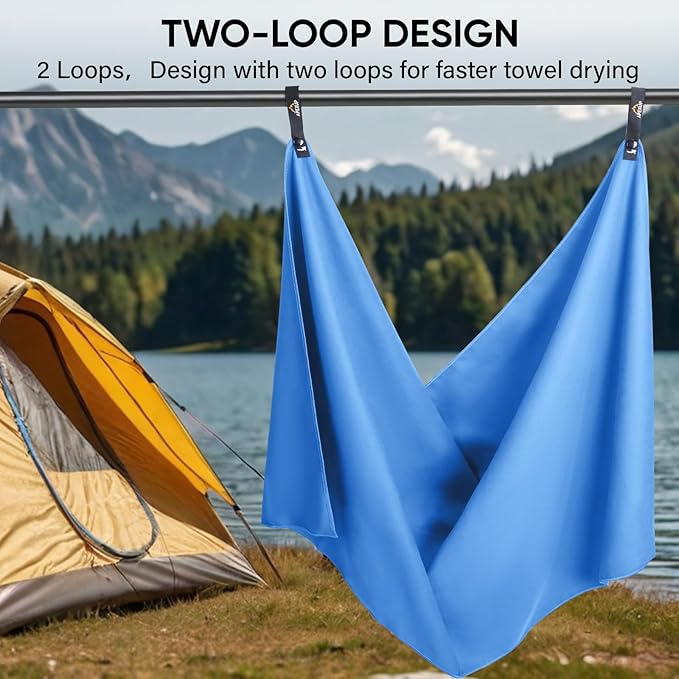 APEXUP Microfiber Travel Towel, Ultra Absorbent Quick Dry Towels, Lightweight - Image 6