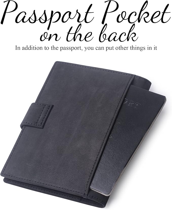 Genuine Leather Passport Case, RFID Passport Cover - Image 4