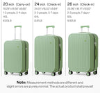 mixi 20 Inch Carry On Luggage PC Hardside Suitcases - Image 6