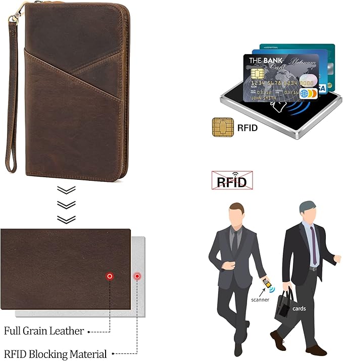Polare Full Grain Leather Passport Holder - Image 8