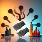 2Pcs Black Plastic Universal Blow Hair Dryer Comb Attachment for Straightening, Detangling - Nozzle Hairdressing Salon Comb,Styling Tools and Appliances for Curly, Natural Hair