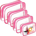 AURUZA 4 Pack Clear Toiletry Bag, Portable Travel Makeup Pouch by AURUZA