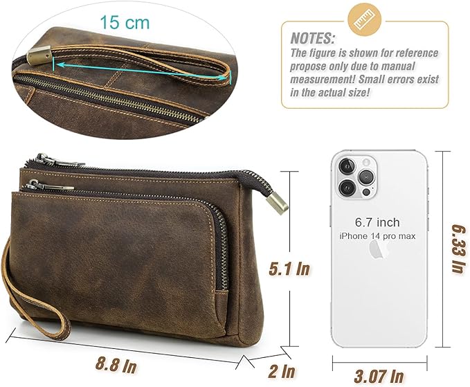 Electronic Organizer Zipper Bag Tech Kit, Top Grain Leather Handmade, Portable - Image 4