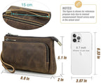 Electronic Organizer Zipper Bag Tech Kit, Top Grain Leather Handmade, Portable - Image 4