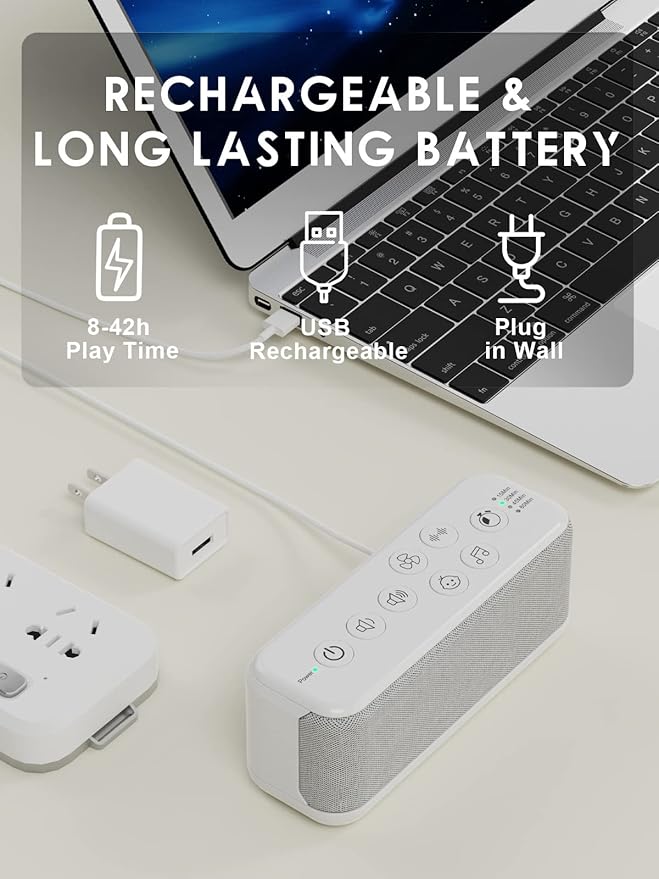 OnLyee White Noise Machine for Office Privacy & Noise Canceling, USB - Image 3
