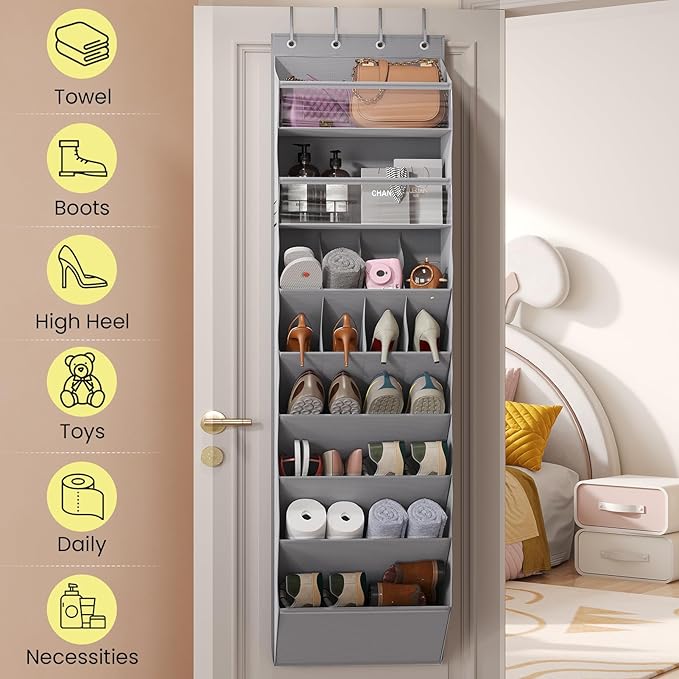 Over the Door Shoe Organizer for Closet, Shoes Rack - Image 2