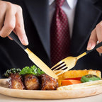 Black Portable Flatware Cutlery Set, TWUTGAYW Stainless Steel Travel Utensils - Image 4