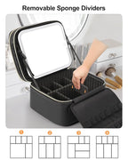Relavel Makeup Bag with LED Mirror, Small Travel Makeup Case with Rechargeable - Image 3