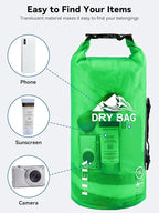 HEETA Dry Bag Waterproof for Women Men, 5L/10L/20L/30L/40L Roll Top Lightweight - Image 7