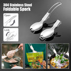 Odoland Camping Mess Kit Silicone Collapsible Bowl, Cup & Stainless Steel Spoon - Image 6