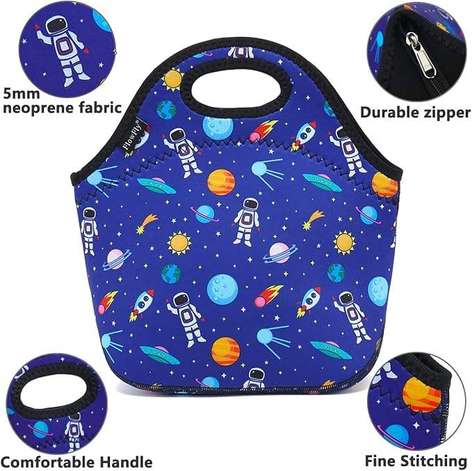 FlowFly Neoprene kids Lunch box Insulated Soft Bag Mini Cooler Thermal Meal - Image 2