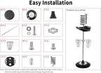 Hair Dryer Stand,Twisty Style Acrylic Top Holder,Hair Styling Appliances with Tray Two Spiral Holders and Heavy Base for Hair Dryer,Flat Iron,Curling Stick,Hair Straightener,Brush (crystal)