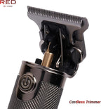 Red by Kiss Hair Trimmer for Men Precision Blade Cordless Trimmer Mens Grooming Kit (Cool Gray)