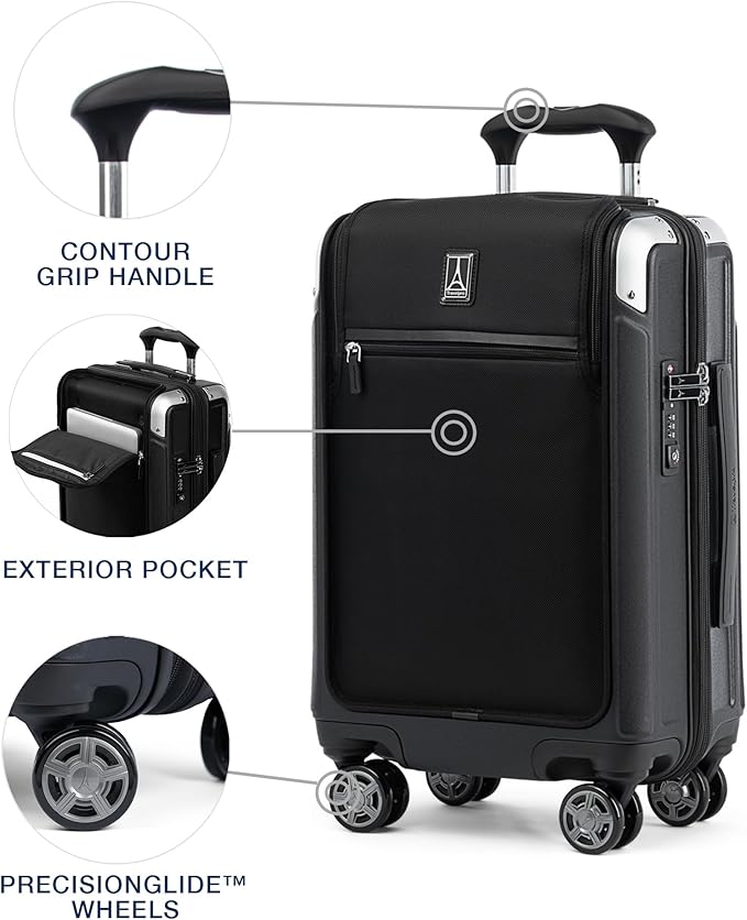 Travelpro Platinum Elite Hardside Expandable Carry on Luggage, 8 Wheel Spinner - Image 3