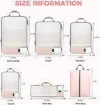 BAGAIL 6 Set/4 Set Lightweight Compression Packing Cubes - Image 4