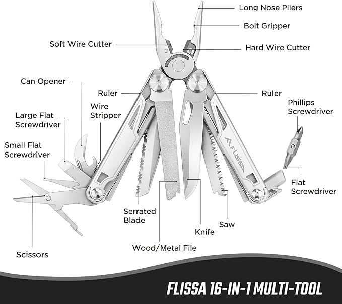 FLISSA Multitool, 16-in-1 Multitools - Image 3