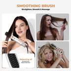 5 in ONE Blow Dryer Brush, Curling Wand Hair Styling Tools Set, Ionic Hot Air Hair Dryer, Massage Oval Hair Dryer, Left&Right Hair Curlers 100-120V