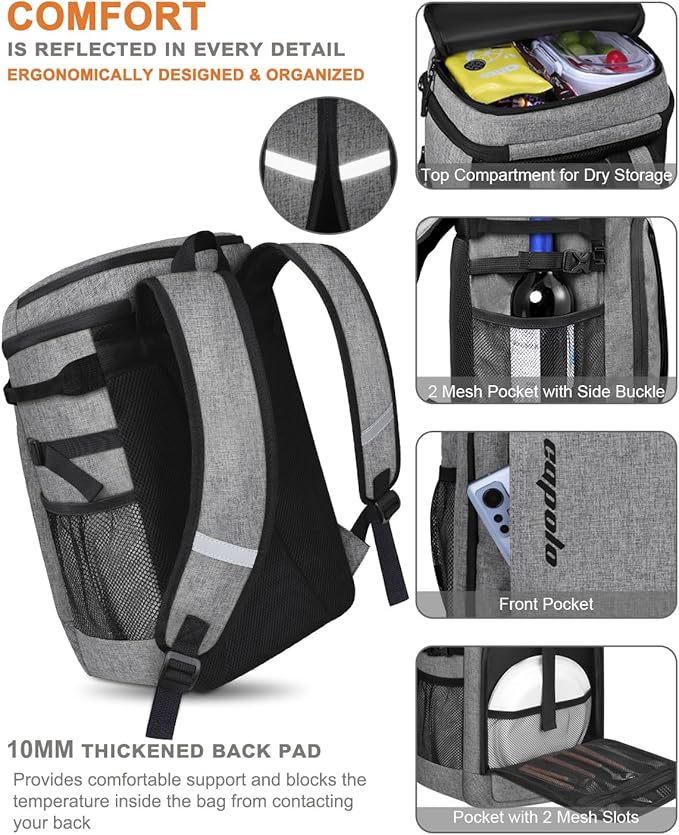Capolo 36/45 Cans Cooler Backpack Insulated Waterproof - Image 5