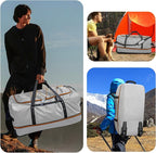 Vomgomfom 32" Soft-Sided Foldable Wheeled Travel Duffel Bag, Expandable 110L to - Image 6