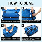 MIER Large Waterproof Duffel Bag Rolltop Dry Backpack Duffle Bags - Image 6