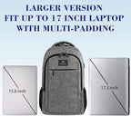 17 Inch Laptop Backpack, MATEIN TSA Large Backpack - Image 3