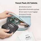 YUCO Travel Hair Shampoo Sheets Travel Pack 25 Tablets, Individual Sachet - Image 4