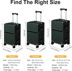 Zipperless Luggage, Polycarbonate Aluminum Hard Shell, Expandable Carry-On - Image 8