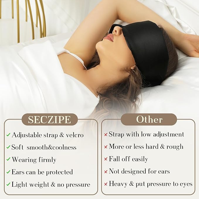 100% Mulberry Silk Sleep Mask Eye Mask - Image 7