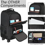 MATEIN Rolling Backpack with 4 Wheels, 17 inch Roller Travel Laptop Backpack - Image 4
