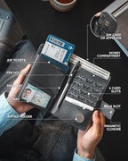 VULKIT Passport Holder with Airtag Holder RFID Blocking Passport Wallet Travel - Image 4