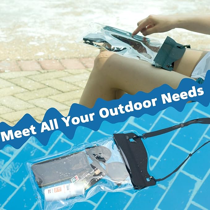 Large Watperproof Pouch 2 Pack, IPX8 Waterproof Cell Phone Case Dry Bag Pouch - Image 6
