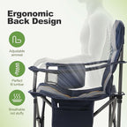 LET'S CAMP Folding Camping Chair Oversized Heavy Duty Padded Outdoor Chair - Image 8