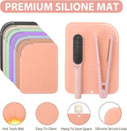 Large Silicone Heat Resistant Mat, Portable Travel Hot Hair Tools Holder Pad for Curling Iron, Flat Iron, Hair Straightener and Other Styling Tools(12.0" x 9.0")