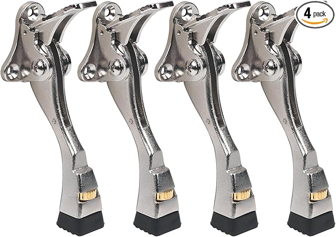 4 Packs Heavy Duty Kickdown Door Stopper, One Touch Adjustable Kickdown Door by ENYZTBI
