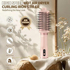 3-in-1 Hair Straightener Waves Curling Iron for Short & Long Hair Blow Out Dryer Brush Comb | Large Professional Salon Styling Tool Gift for Women,Men Hairstyles,Gfit for Men Women Teen