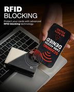 Jenoss Smart Wallet For Men: Full Grain Leather, Handcrafted, Slide Metal Pop - Image 5