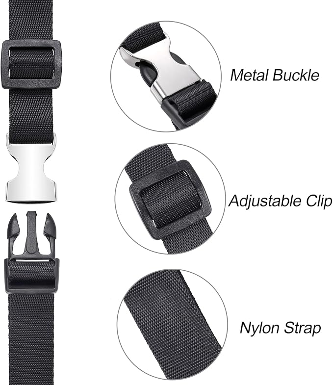 Buckle Straps with Clips, Adjustable Nylon Straps with Buckle, 4 Pack - Image 2