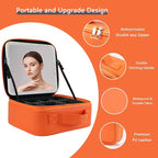 Makeup Bag with Led Mirror, Travel Makeup Organizer with 3 Color Setting - Image 4