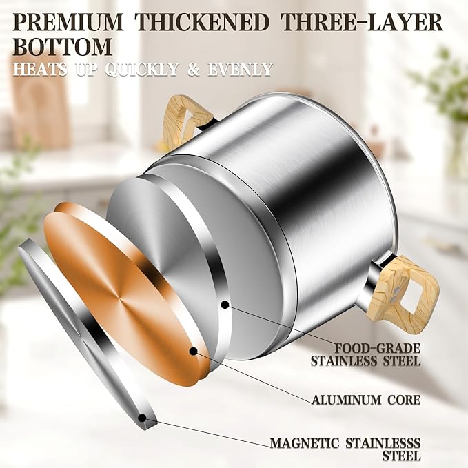 13-Piece Stainless Steel Cookware Set - Image 4