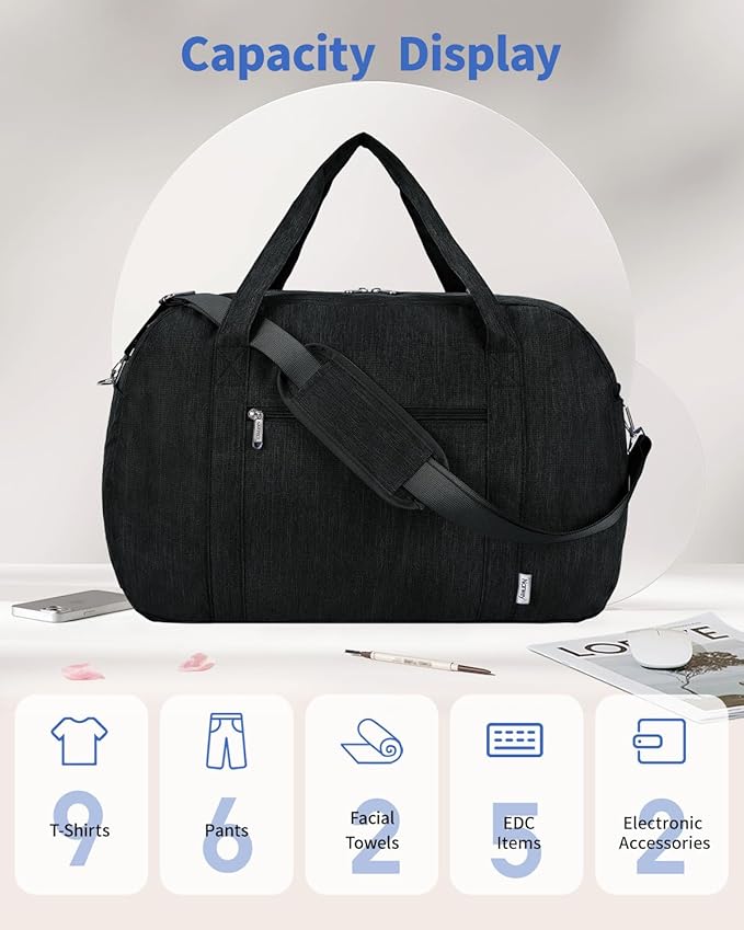 Narwey Carry on Bag 22x14x9 Airlines Approved, Carry on Duffle Bag - Image 7