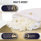 Royal Therapy 4-Pack King Memory Foam Pillow, Adjustable Shredded Pillow - Image 2
