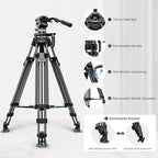 Heavy Duty Carbon Fiber Tripod - Image 2