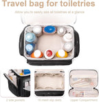 LEDAOU Toiletry Bag for Women, Quilted Travel Makeup Bag Organizer - Image 8
