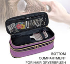 Hair Dryer Travel Carrying Case, Curling Iron Storage Bag, Slim Expandable Handheld Dual-Layer Travel Storage Bag for Dryer/Hair Tool Organizer/Style Organizer