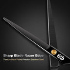CIICII Hair Cutting Scissors, 6.5 Inch Professional Hair Scissors Set (Hair Cutting Shears Beard Trimming Haircutting Haircut Kit) Right Left Handed Barber Shears for Home Salon DIY Hairdressing