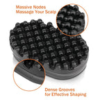 Afro Curls Hair Brush, Rubber Twist Curling Hair Brush, Washable Hair Dirty Braided Curly Hair for Barbers and Daily Use, Black